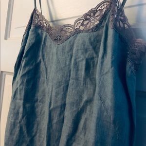 Parisian Chic ♥️ vintage linen slip dress